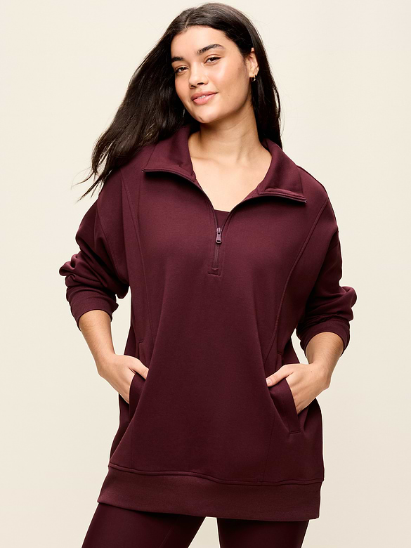 Dynamic Fleece Half-Zip Tunic Sweatshirt