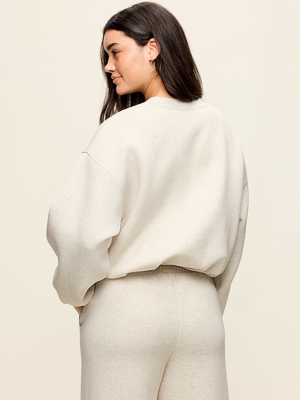 Bounce Fleece Bubble-Hem Sweatshirt