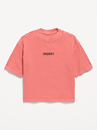 L'image numéro 2 présente T-shirt surdimensionné à manches courtes et à imprimé pour garçon