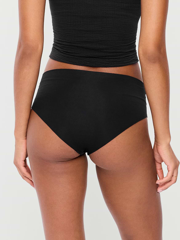 Cotton Blend Mid-Rise No-Show Hipster Underwear 3-Pack