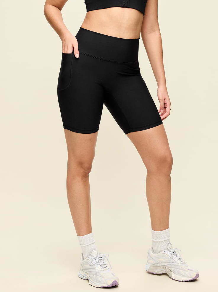 Image number 5 showing, Extra-High Waisted PowerSoft Boundless Pocket Biker Shorts-- 8-inch inseam - No Front Seam