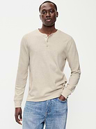 Image number 1 showing, Long-Sleeve Waffle Henley T-Shirt