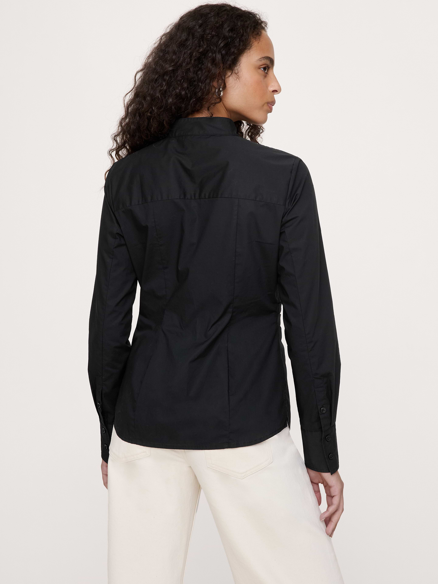 L'image numéro 5 présente Haut à taille plissée en coton