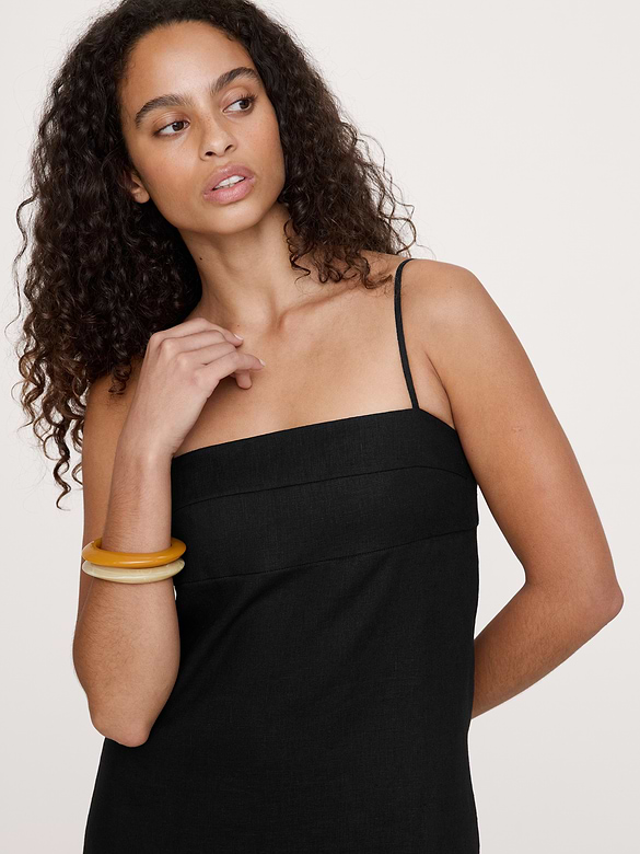 Strappy Linen Mini Dress