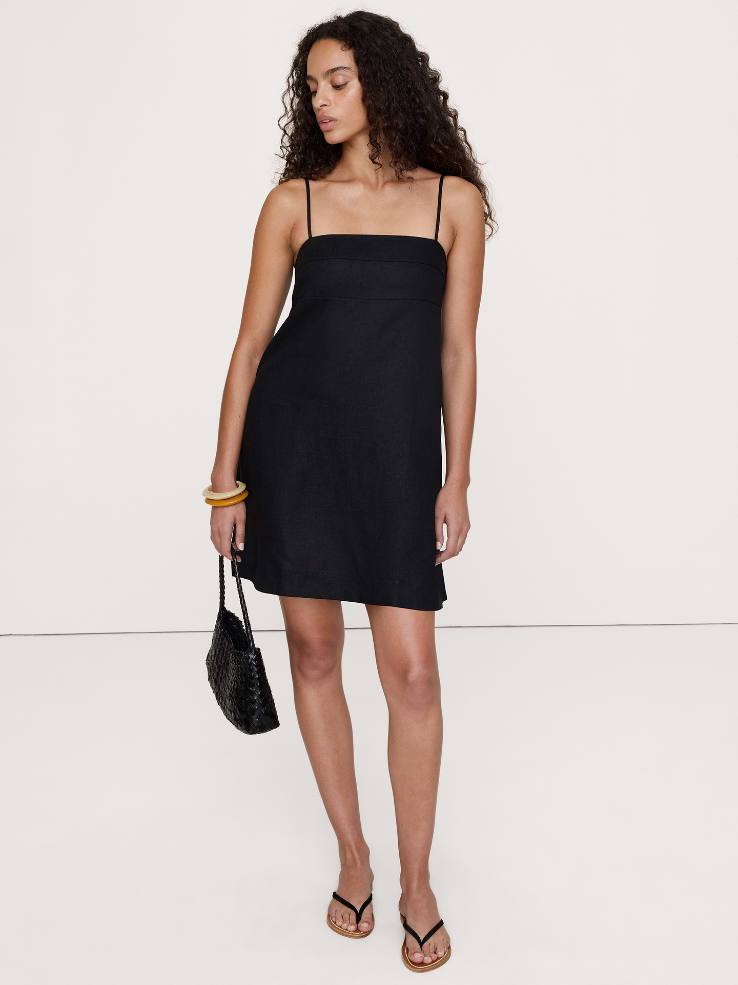 Image number 1 showing, Strappy Linen Mini Dress