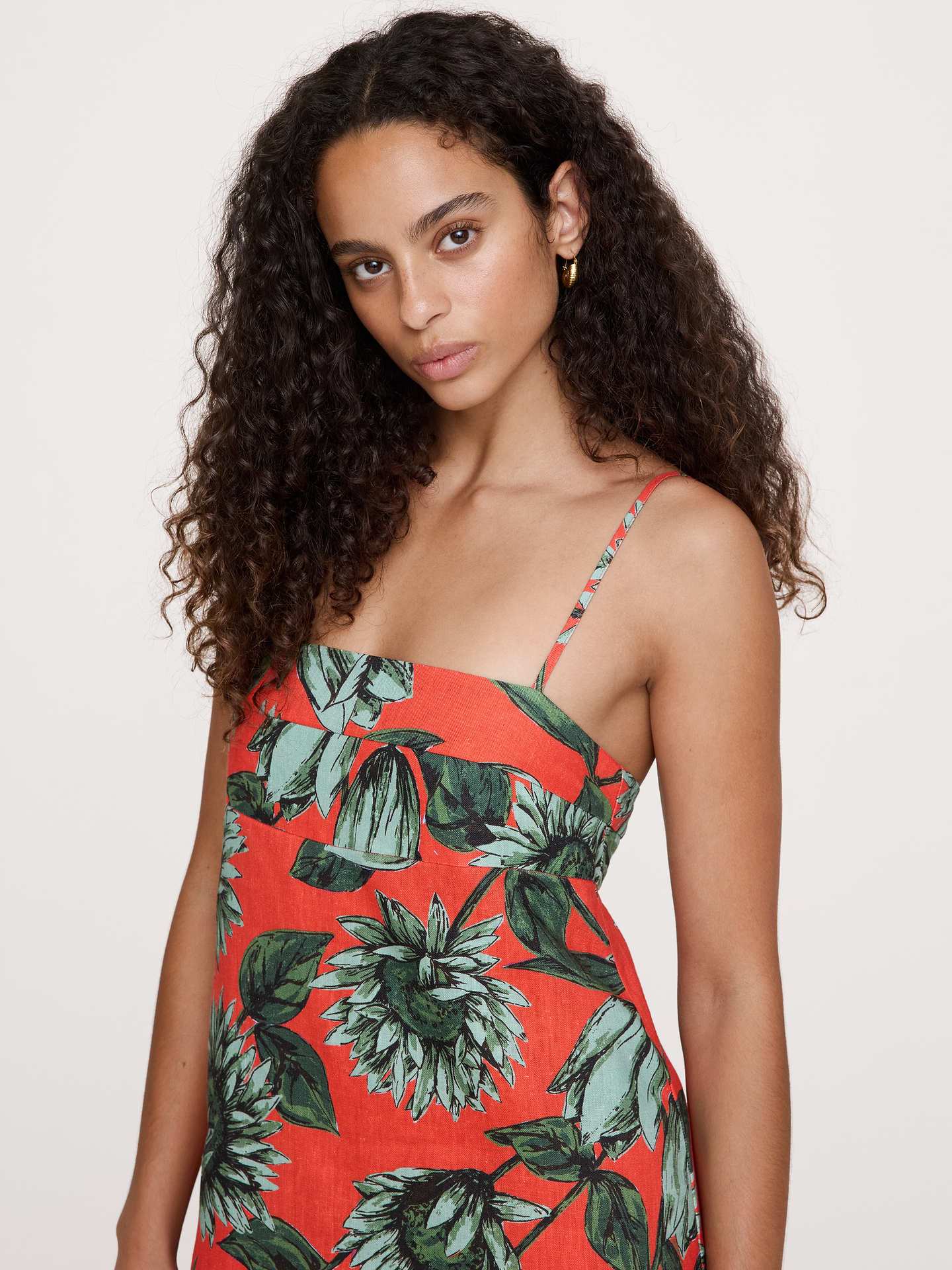 Image number 6 showing, Strappy Linen Mini Dress