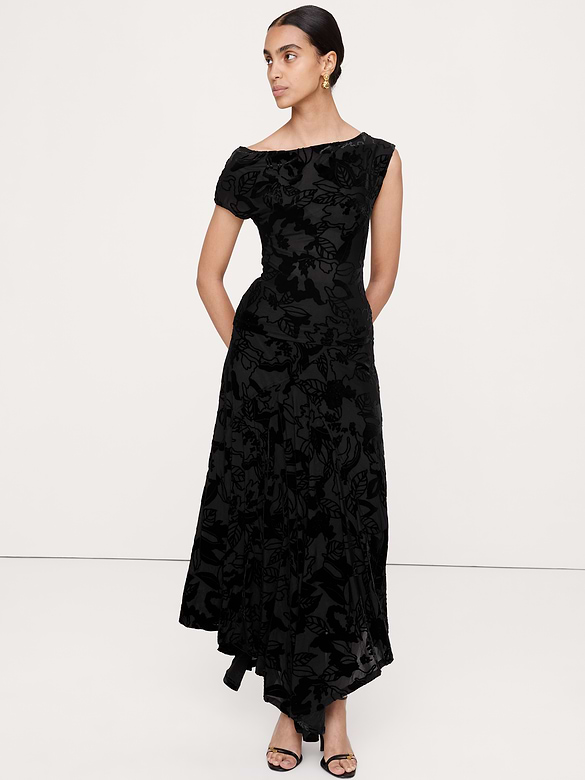 Burnout Velvet Off-Shoulder Top