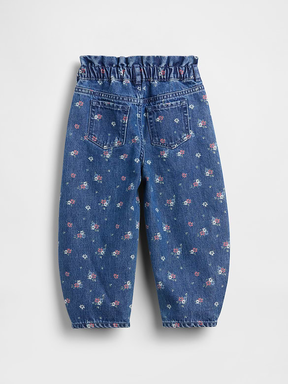 Baby & Toddler Floral Horseshoe Jeans
