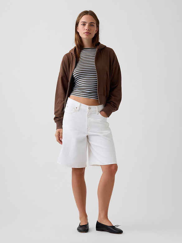 VintageSoft Terry Oversized Wedge Zip Hoodie