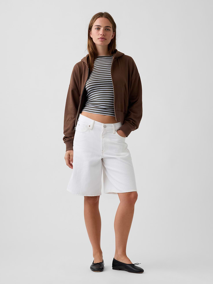 Image number 2 showing, VintageSoft Terry Oversized Wedge Zip Hoodie