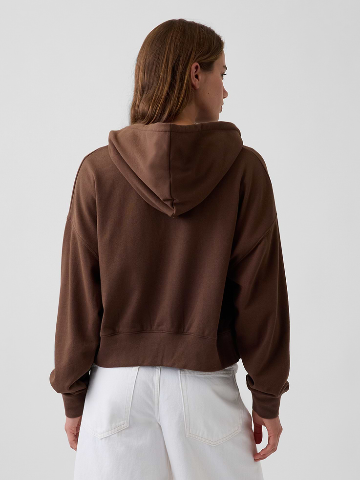Image number 3 showing, VintageSoft Terry Oversized Wedge Zip Hoodie