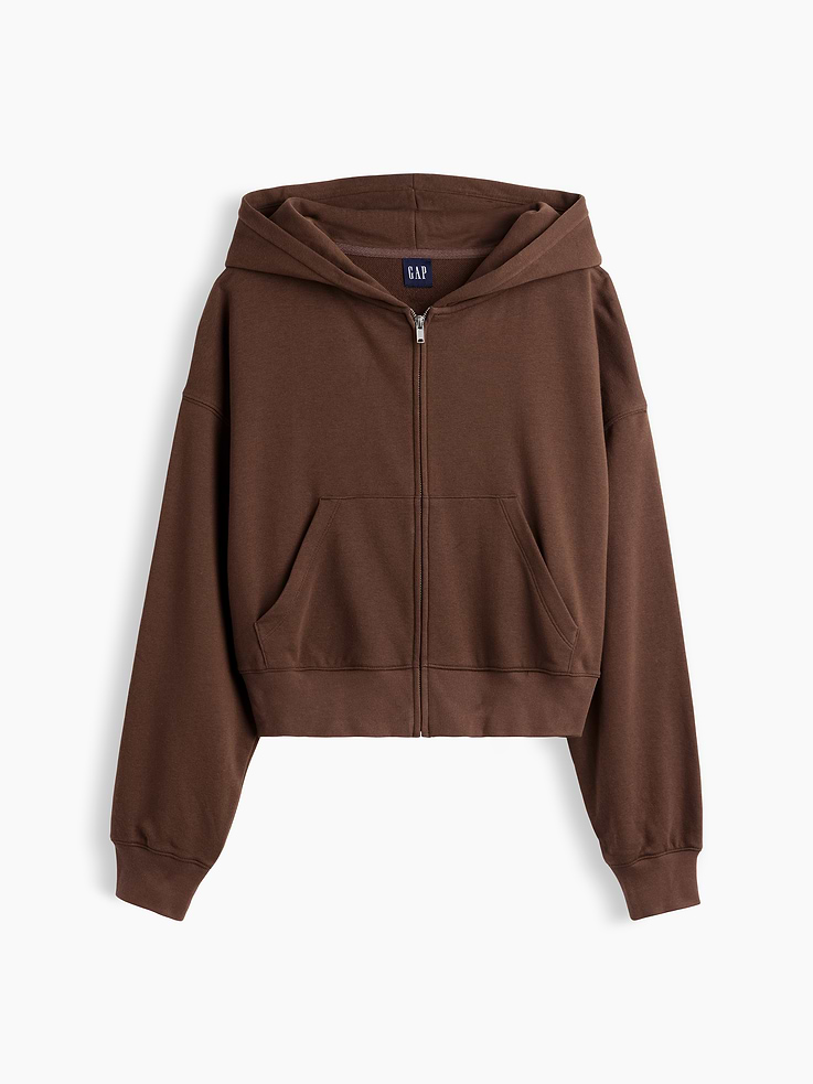 Image number 6 showing, VintageSoft Terry Oversized Wedge Zip Hoodie