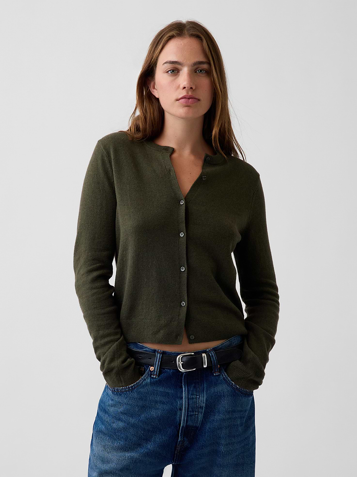 Image number 1 showing, CashSoft Crop Cardigan