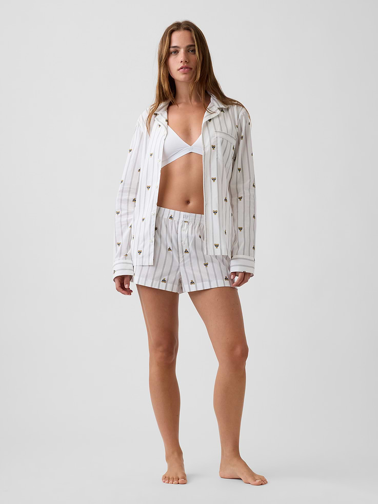 Image number 1 showing, Poplin PJ Boxer Shorts