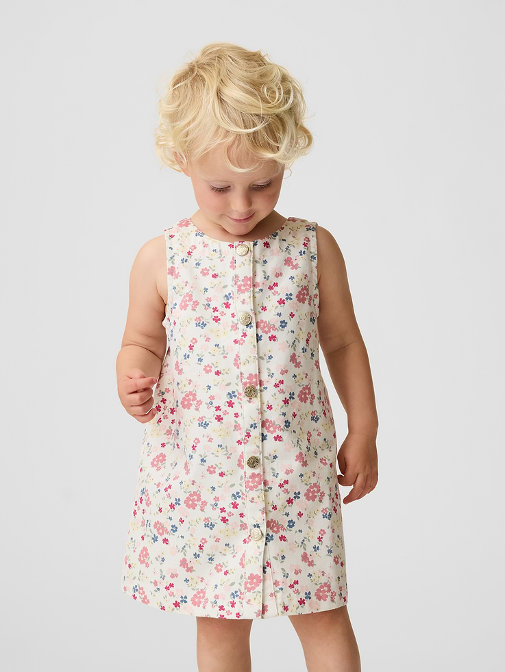 Image number 1 showing, Baby & Toddler Floral Jumper Dress