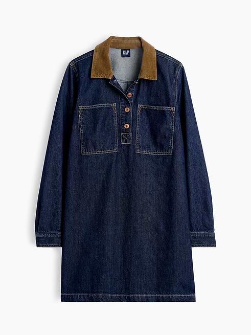 miu miu denim dress / Dust Coat Front embroidered logo SID-STD15457PA SIZE:Child 9 Elegant Black Evening Dress