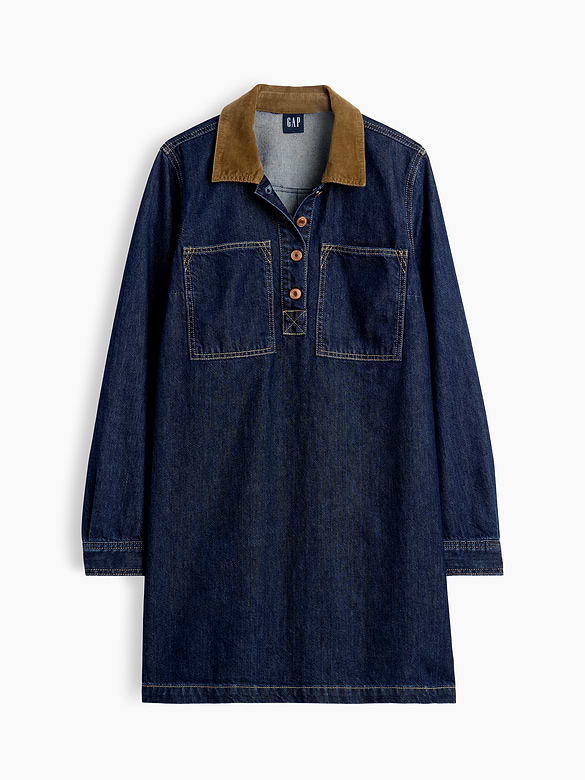 Denim Mini Shift Dress