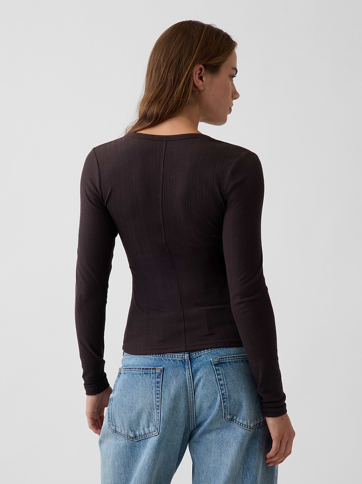 Image number 3 showing, Variegated Rib Top