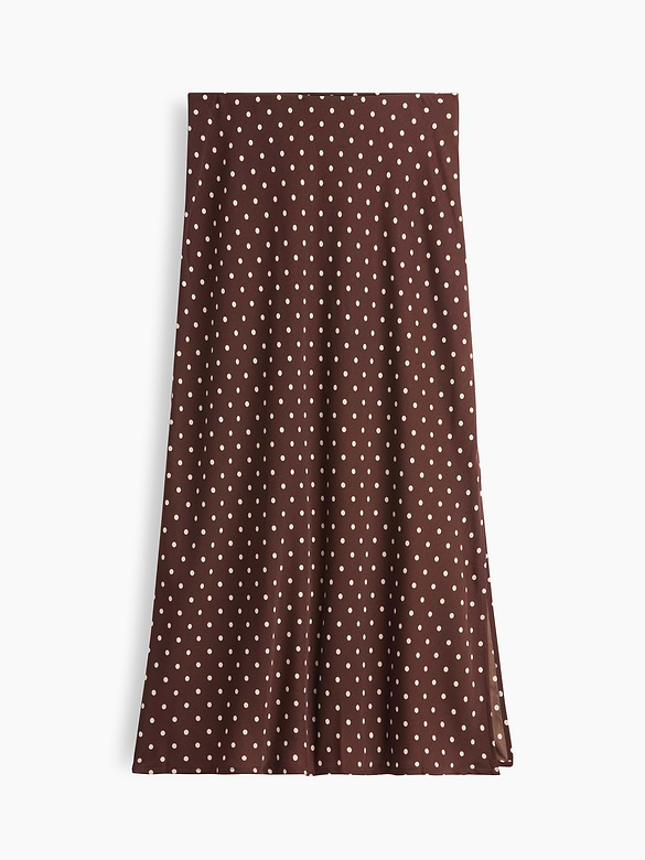 Satin Pull-On Maxi Skirt