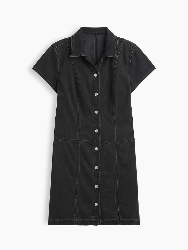 Image number 6 showing, Denim Button-Front Mini Dress