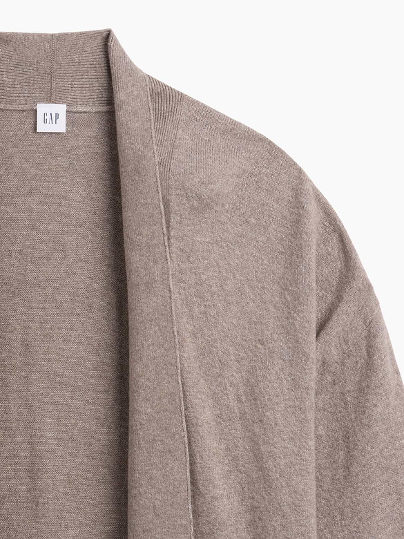 CashSoft Relaxed Open-Front Cardigan