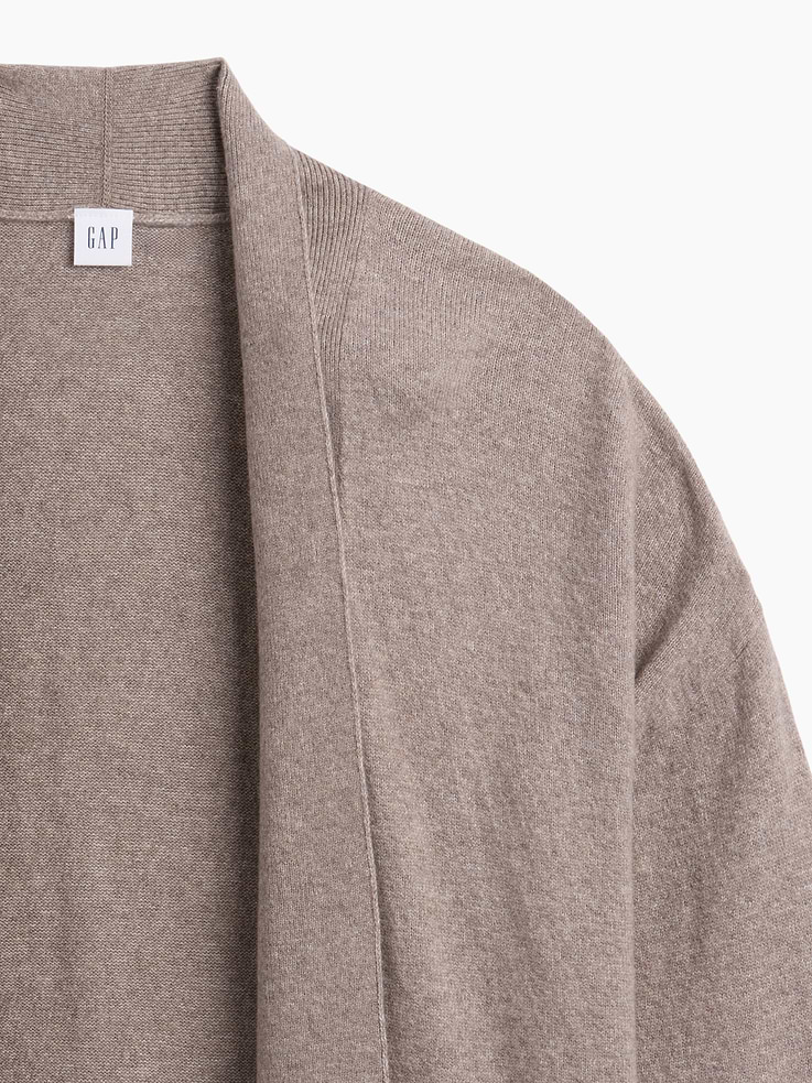 Image number 4 showing, CashSoft Relaxed Open-Front Cardigan