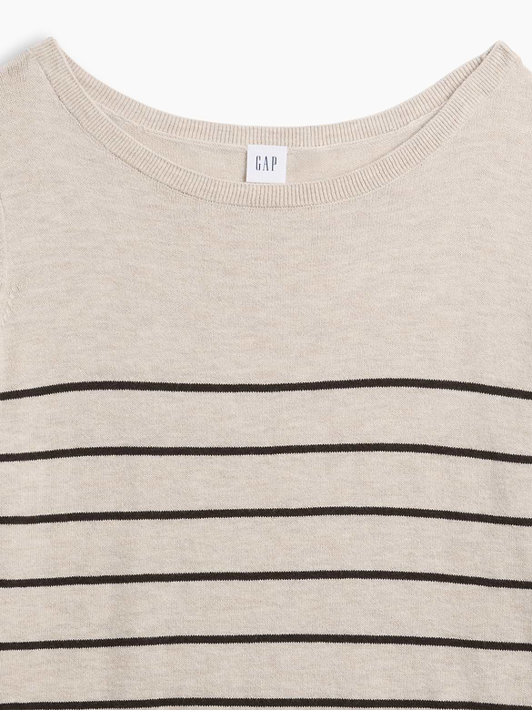 Relaxed Jersey Boatneck Sweater
