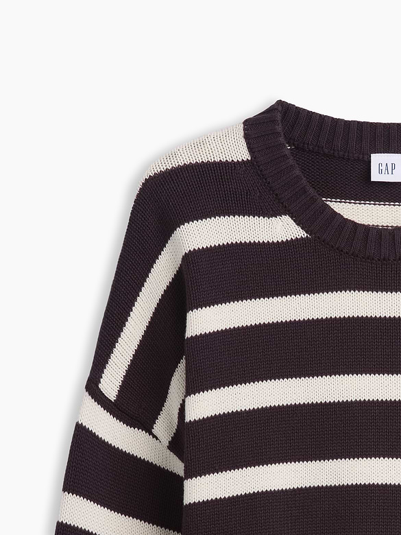 Relaxed Stripe Crewneck Sweater