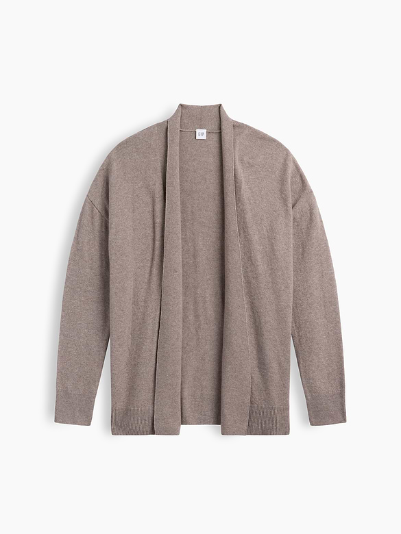 CashSoft Relaxed Open-Front Cardigan