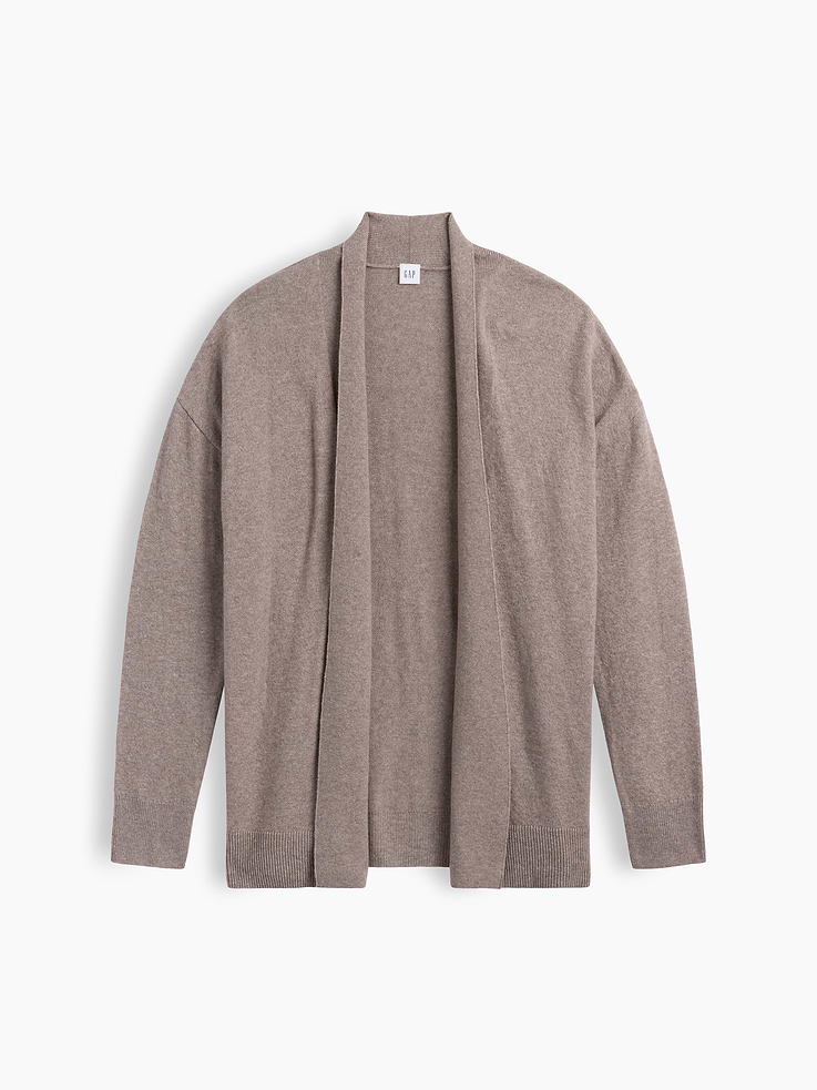Image number 5 showing, CashSoft Relaxed Open-Front Cardigan