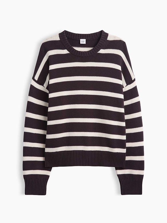 Relaxed Stripe Crewneck Sweater