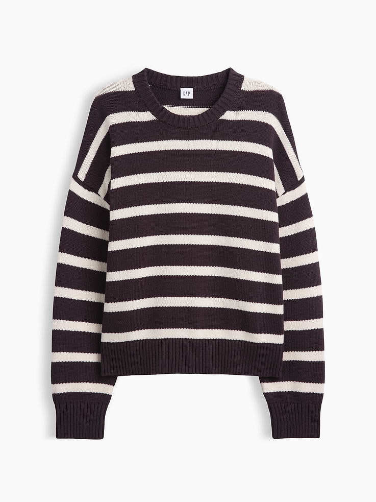 Image number 5 showing, Relaxed Stripe Crewneck Sweater
