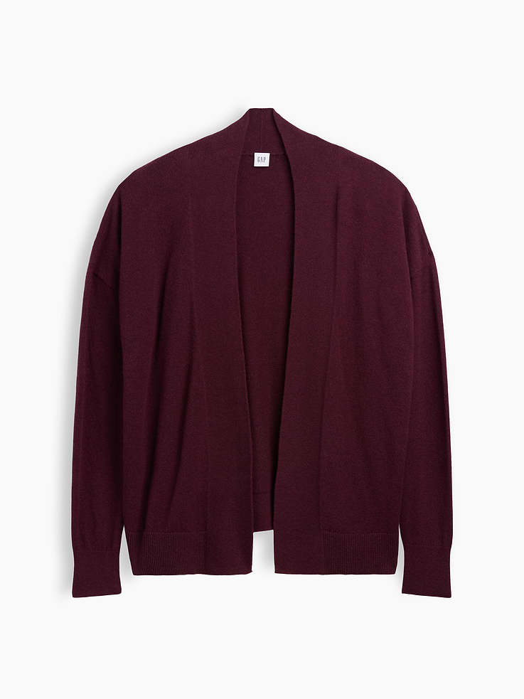 Image number 5 showing, CashSoft Relaxed Open-Front Cardigan
