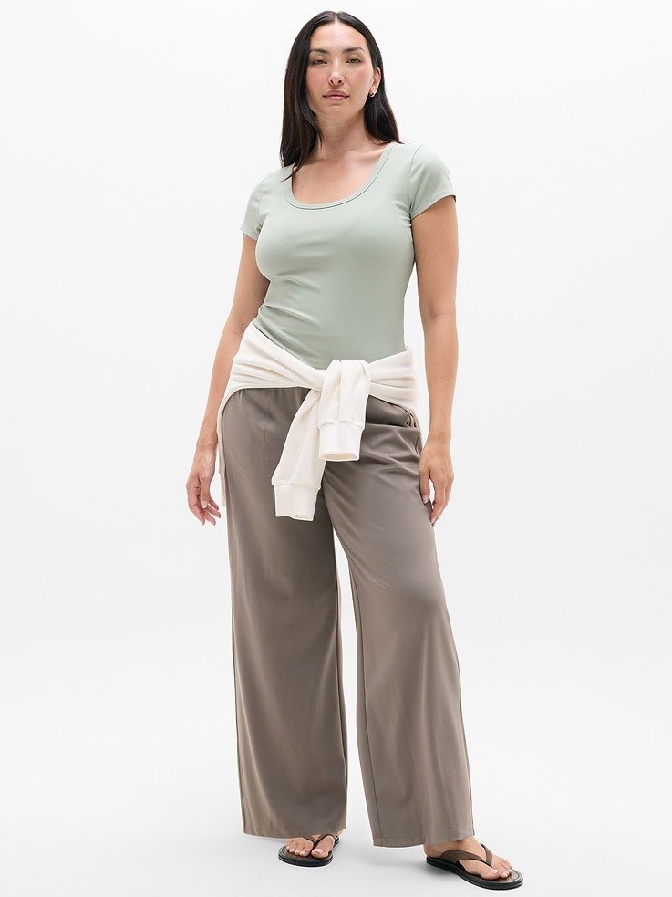 Image number 4 showing, Signature Rib Scoop Tee