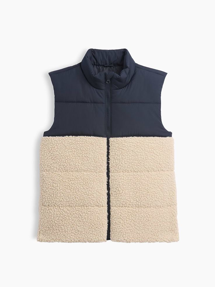 Image number 1 showing, Kids Relaxed Sherpa Puffer Vest