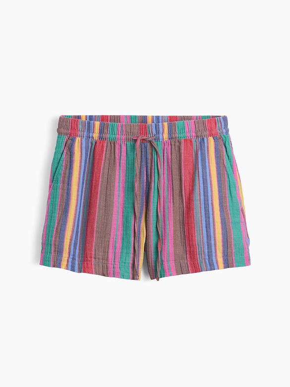 4" Mid Rise Cotton Gauze Easy Shorts