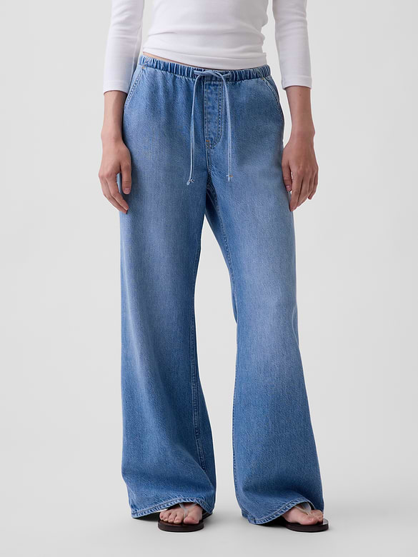 Low Rise UltraSoft Easy Baggy Flare Jeans