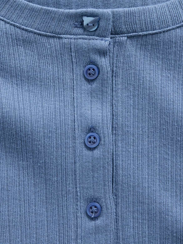 Kids Variegated Rib Henley T-Shirt