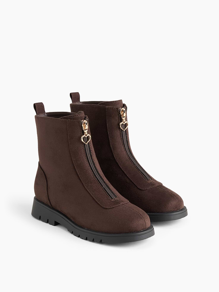 Image number 2 showing, Kids Vegan Suede Zip Boots
