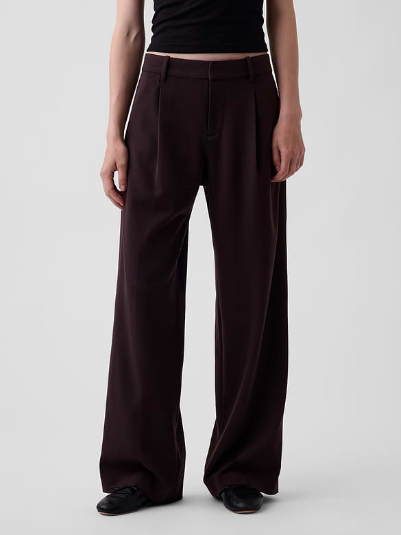 365 Low Rise Brushed Twill Pleated Trousers