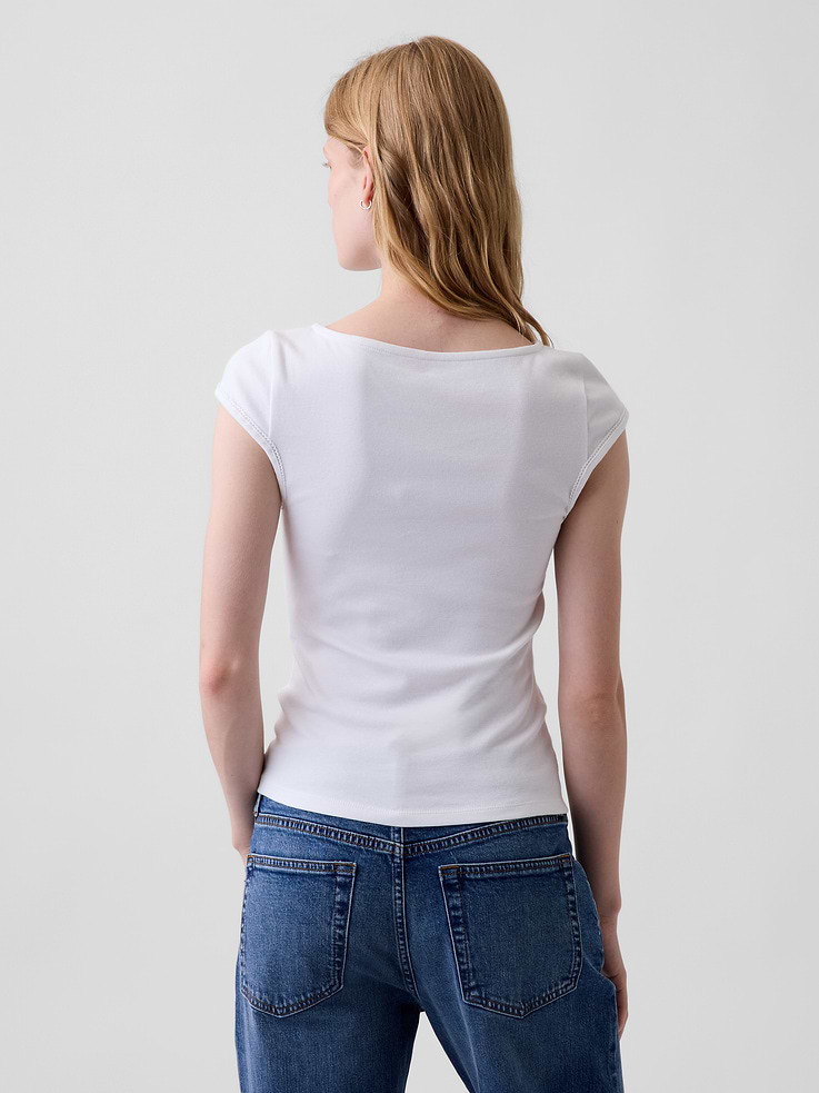 Image number 3 showing, Modern Boatneck T-Shirt