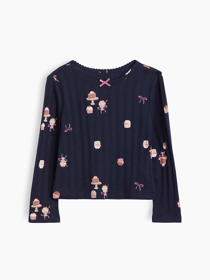 Image number 1 showing, Baby & Toddler Pointelle Rib T-Shirt
