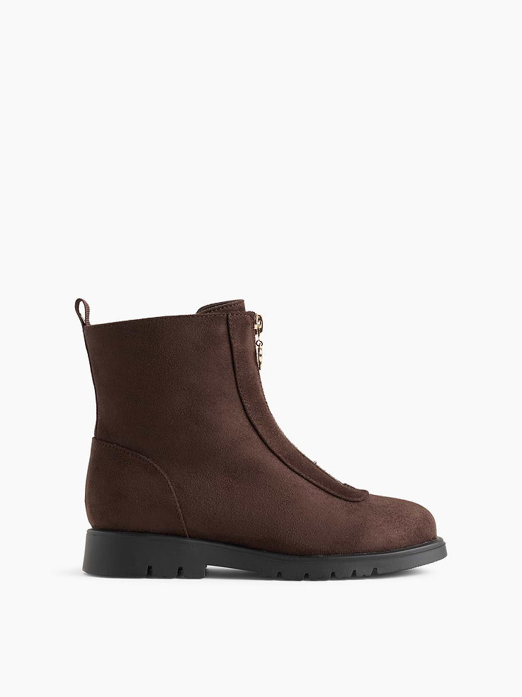 Image number 1 showing, Kids Vegan Suede Zip Boots