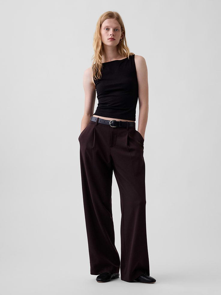 Image number 1 showing, 365 Low Rise Brushed Twill Pleated Trousers