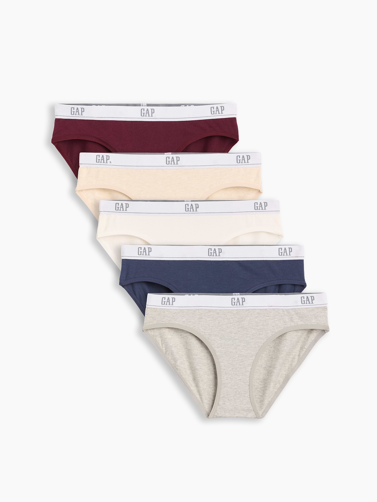 Organic Stretch Cotton Logo Bikini Briefs (5-Pack)