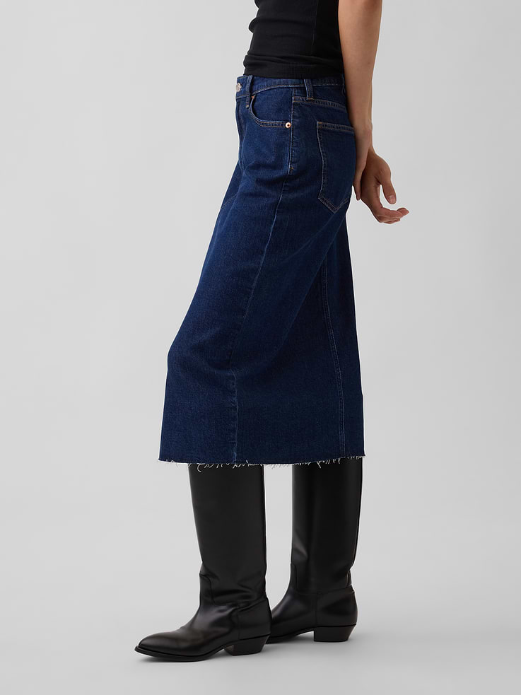 Image number 3 showing, Denim Midi Pencil Skirt