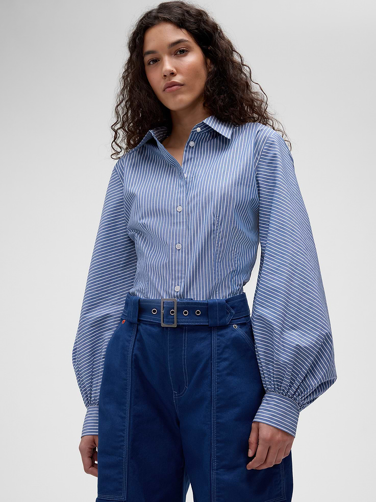 Image number 1 showing, GapStudio Poplin Fitted Shirt