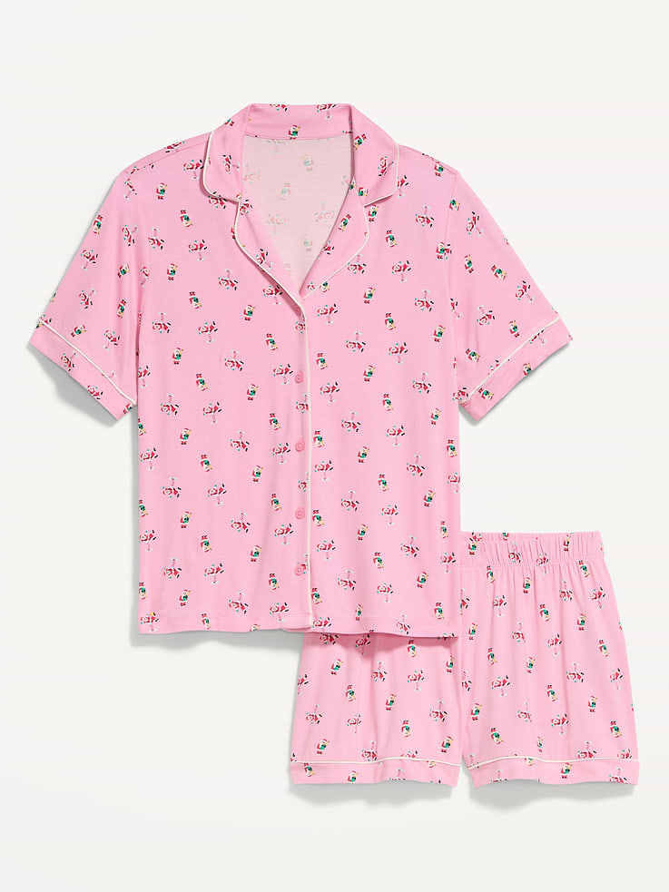 Image 3 of 8, Sunday Sleep Knit Jersey Short Set