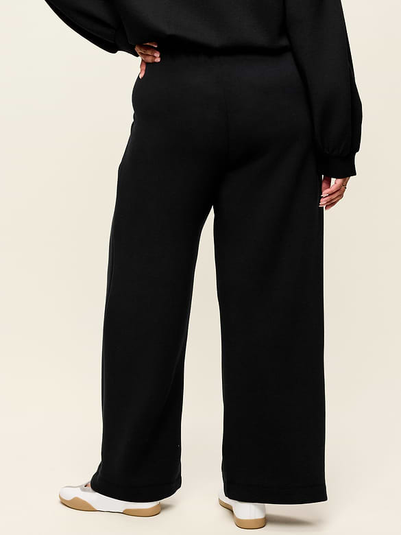 High-Waisted Bounce Fleece Wide-Leg Sweatpants