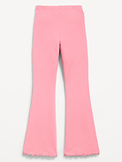 Image number 2 showing, High-Waisted Ribbed Flared Leggings for Girls